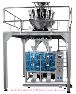 Verticale Grote de Verpakkingsmachine van Voedselkorrels Automatische het Wegen en het Vullen Machine