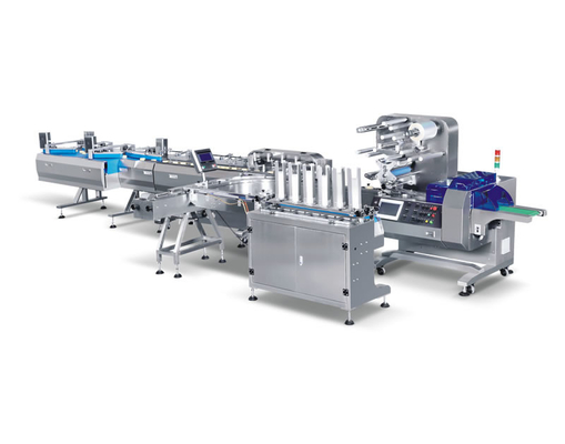 Horizontaal Kopvoedsel de Cakebrood dat van de VerpakkingsLopende band Tray Loading Packing voedt