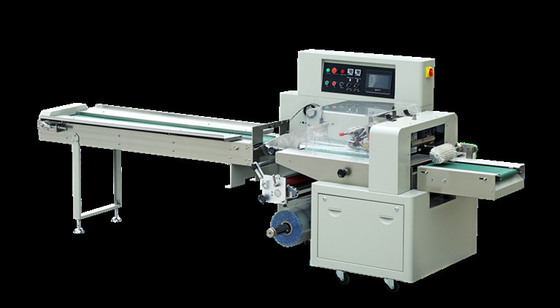 Roterende Automatische Horizontale de Machinekoekjes 250mm van de Stroomverpakking Trekkende Film naar beneden